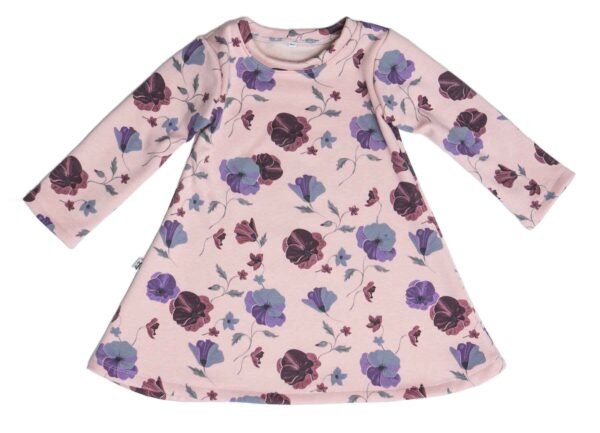 Alpenfleece Kleid / Tunika mit Blumenmotiv