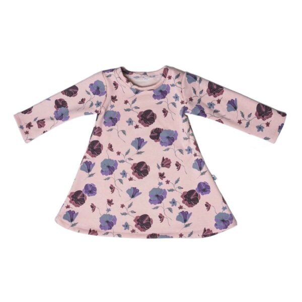 Alpenfleece Kleid / Tunika mit Blumenmotiv