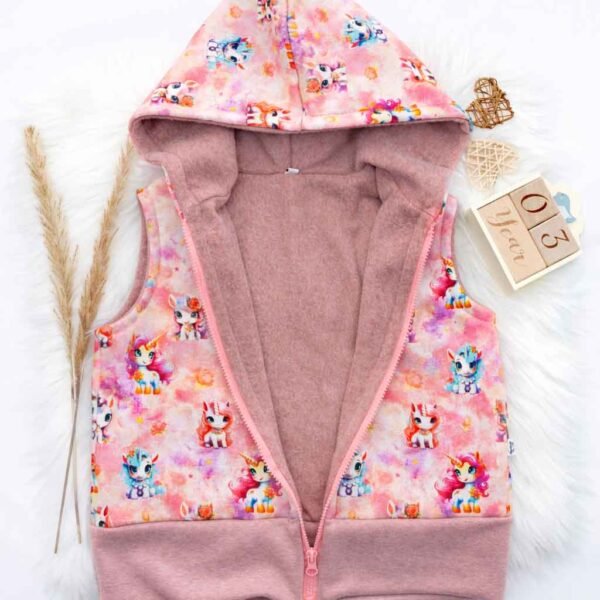 Gilet / Weste mit Einhorn-Motiv