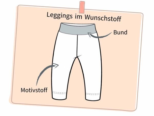 Leggings im Wunschdesign mit Bündchen