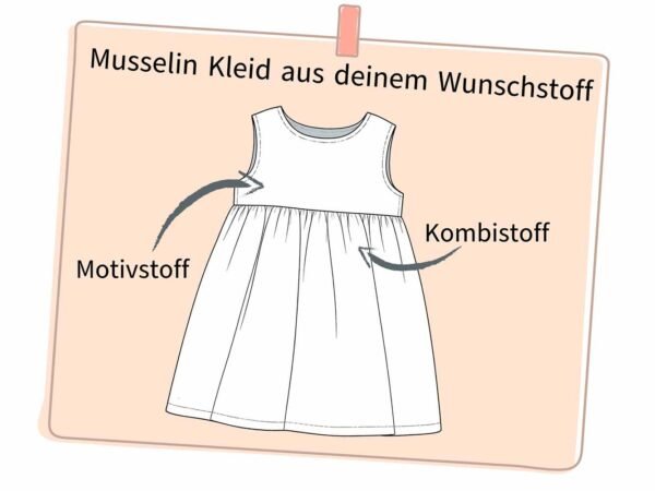 Wunschdesign kleid musselin