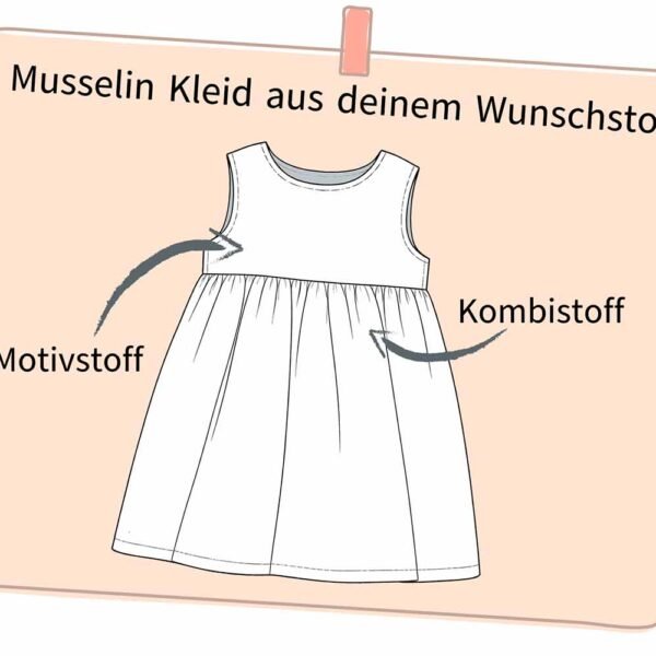 Wunschdesign kleid musselin