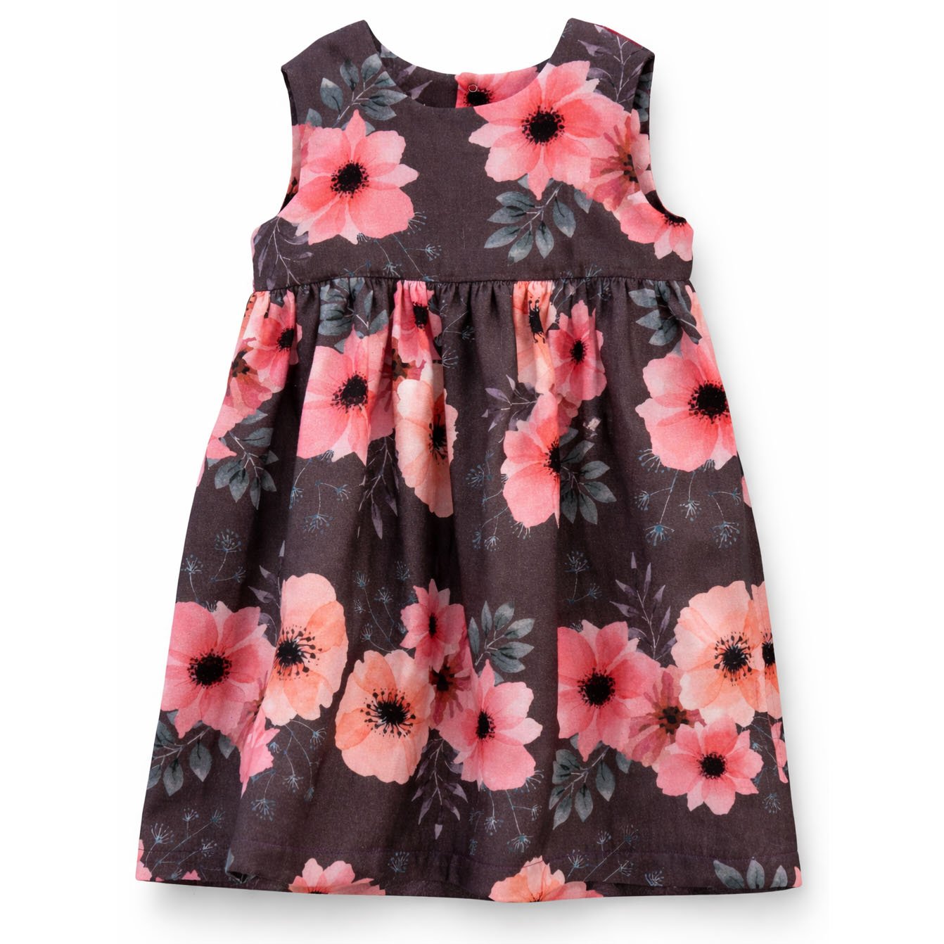 Musselin Sommerkleid – Blumen violett
