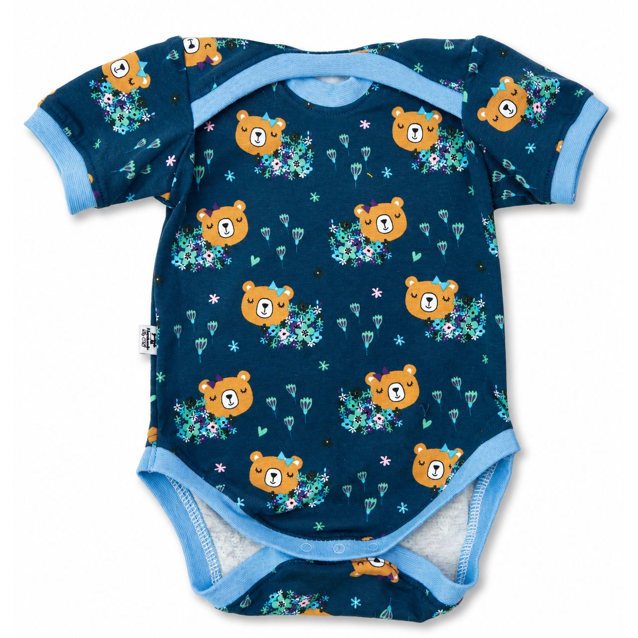 Babybody mit Teddys & Blumen