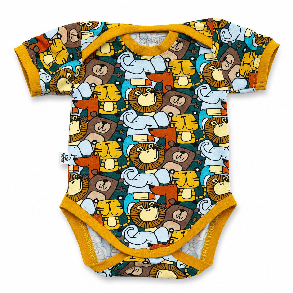 Babybody mit lustigen Tieren